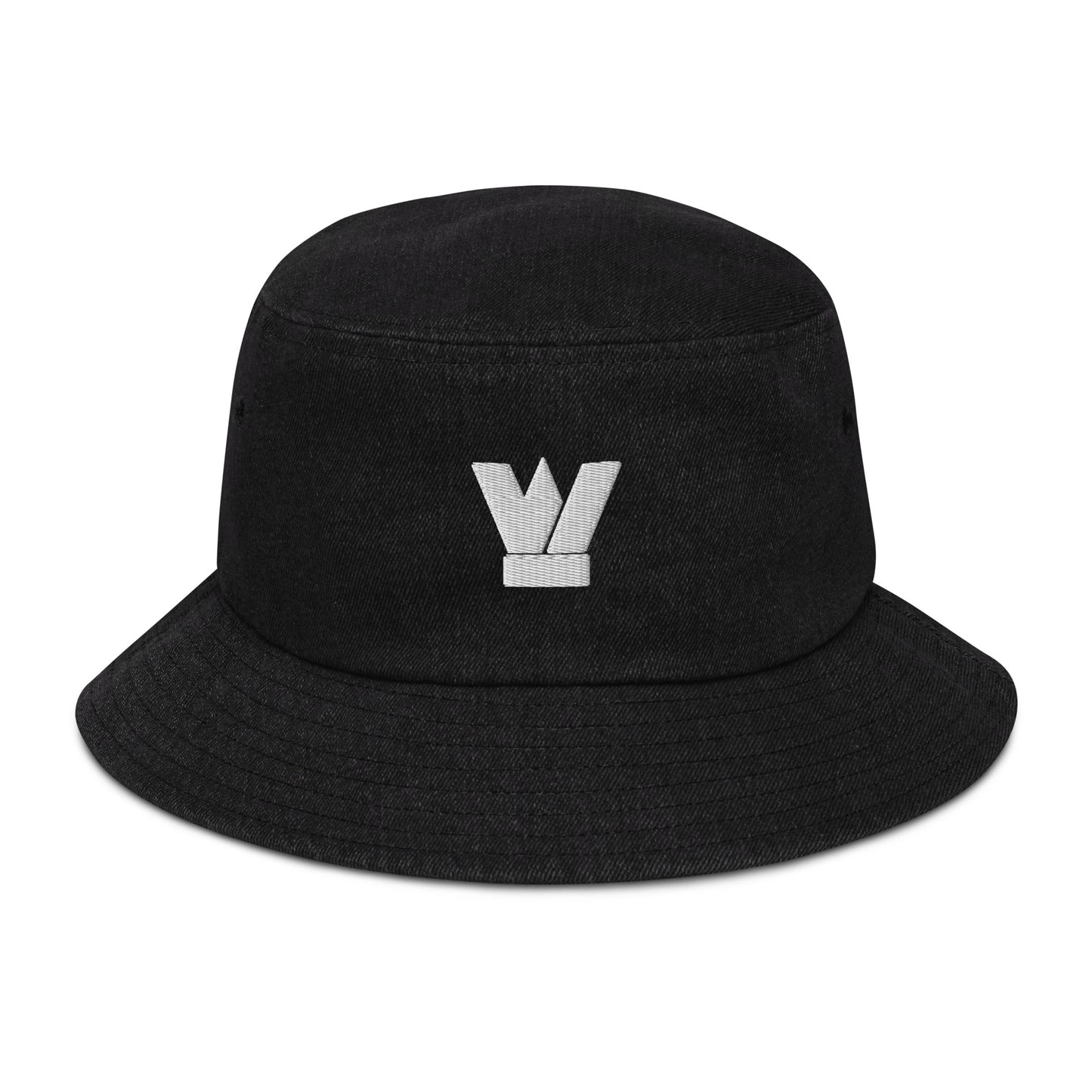 Black denim bucket hat