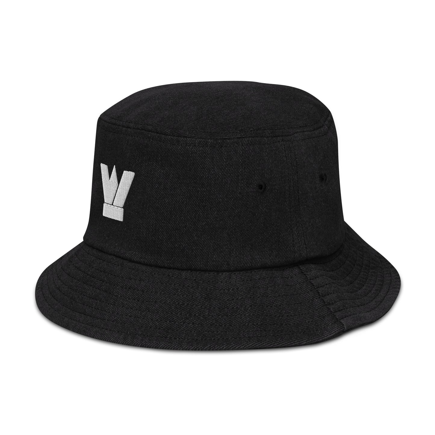 Black denim bucket hat