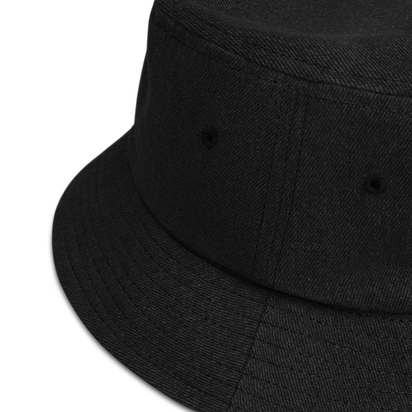 Black denim bucket hat