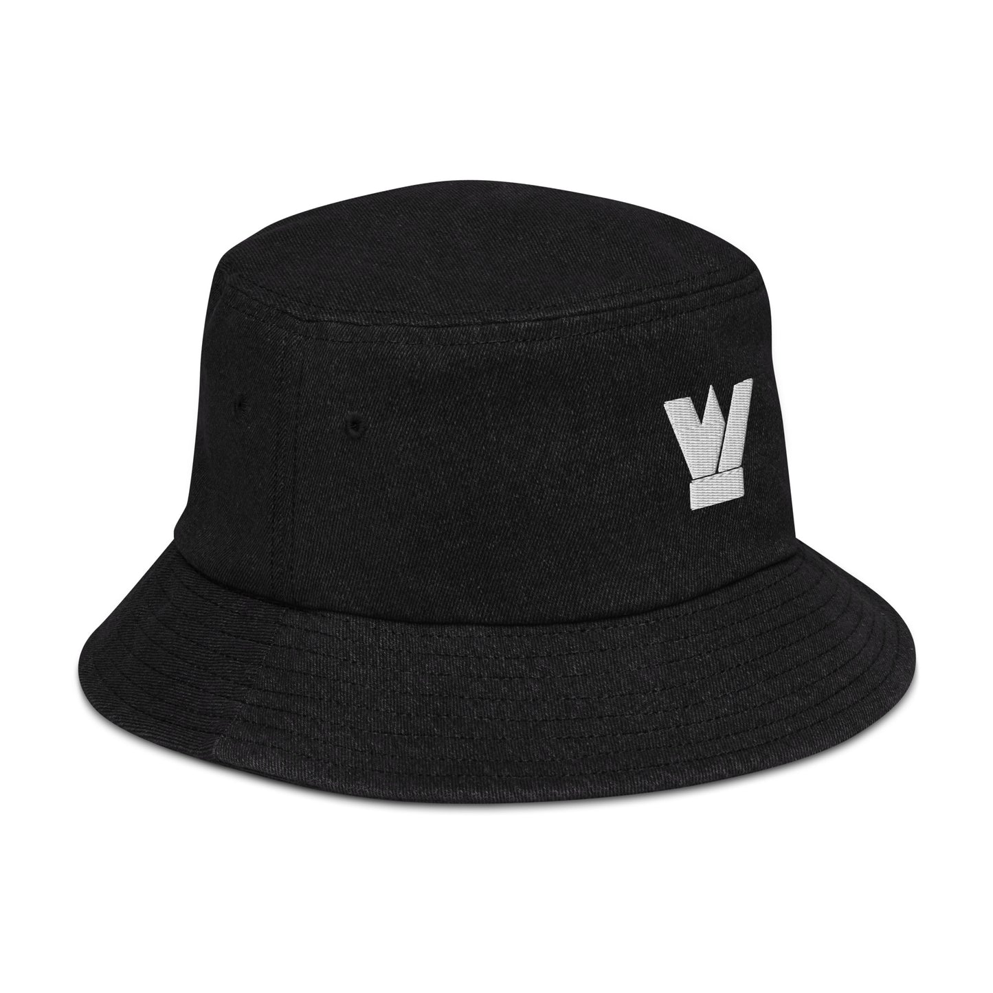 Black denim bucket hat