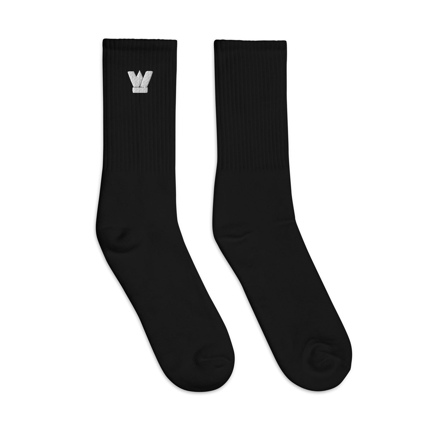 Embroidered black socks