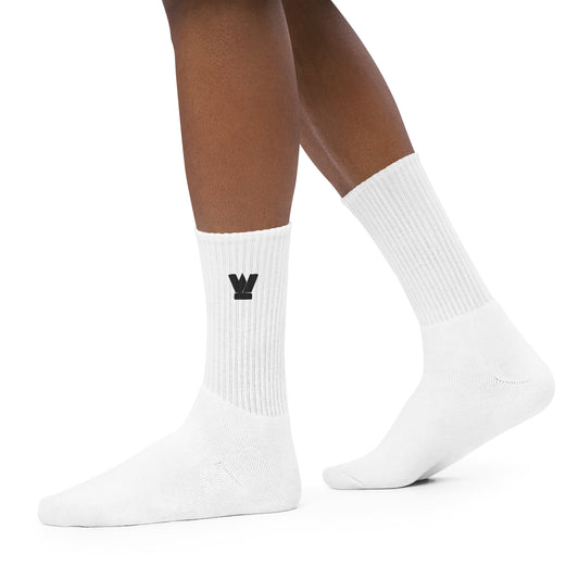 Embroidered white socks