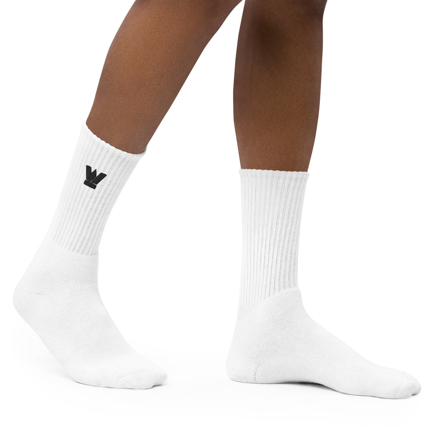 Embroidered white socks